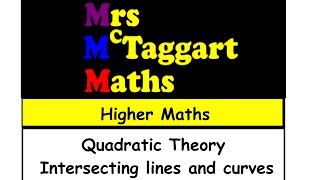 higher maths intersecting lines and curves [upl. by Verina593]