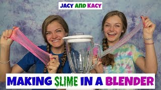 Making Slime In A Blender  Jacy and Kacy [upl. by Nomead]