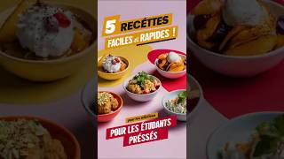 5 Recettes Faciles et Rapides pour Étudiants Pressés Budget Serré [upl. by Albertson]