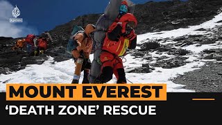 Sherpa rescues climber from Mount Everest ‘death zone’  Al Jazeera Newsfeed [upl. by Ahsener841]