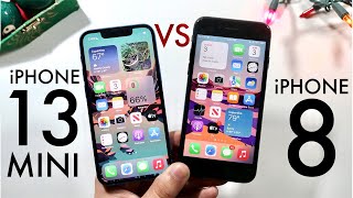 iPhone 13 Mini Vs iPhone 8 Comparison Review [upl. by Fifi]