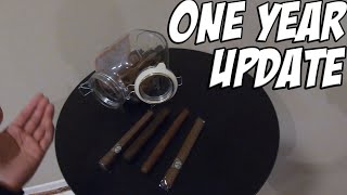 Acrylic  Glass Cigar Humidor 1 YEAR UPDATE [upl. by Luebke]