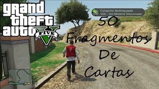 GTA V ConquistaTroféu  Um Mistério Solucionado  Localizações Dos 50 Fragmentos De Cartas ptbr [upl. by Newkirk344]