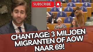 Bizarre chantage 3 miljoen migranten of AOWleeftijd naar 69 Freek Jansen wil debat [upl. by Jania395]