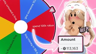 i let a wheel SPEND MY ROBUX im broke now [upl. by Kerwin556]