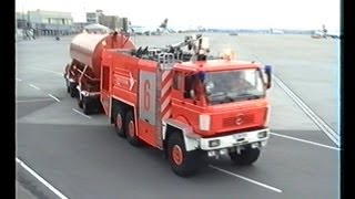 STUTTGART AIRPORT FD  FLUGHAFENFEUERWEHR STUTTGART Crash Tender amp Trailer 1993 4 [upl. by Elias]