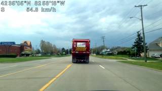 Driving from Shelby Township Michigan to Roseville Michigan [upl. by Lander543]