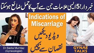 5 symptoms that may cause you to lose your pregnancy  Indications Of Miscarriage  Gynae Talks [upl. by Haas428]