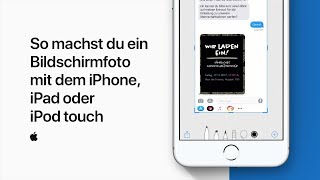 So machst du ein Bildschirmfoto mit dem iPhone iPad oder iPod touch – Apple Support [upl. by Aynotak]