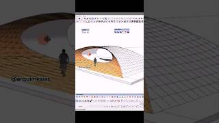 Cubierta con forma curva fácil sketchup 3d plugin sketchup tutoriales3d arquitectura sketch [upl. by Mighell669]