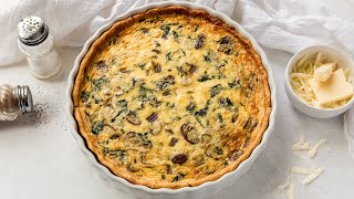 Spinach Mushroom Quiche [upl. by Tremann]