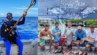 Spearfishing Offshore Fort Myers Beach and Sanibel Florida Scuba Diving World Cat 320 CC Triple Tale [upl. by Ellicott249]