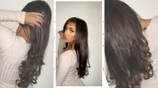 ROUTINE CHEVEUX LISSAGE COLORATION POUSSE CHEVEUX… [upl. by Ahseekal780]