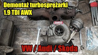 Demontaż turbosprężarki 19 TDI AWX  Passat A4 Superb [upl. by Aivad385]