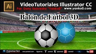 Balón de Fútbol 3D Illustrator Videotutorial by Yanko0 [upl. by Nilrem223]