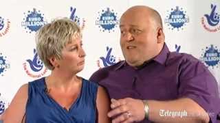 Euromillions lottery jackpot winners Winning £1486m is slightly frightening [upl. by Eilema]