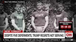 Trumps record of draft deferments during Vietnam War 8316 [upl. by Etnecniv]