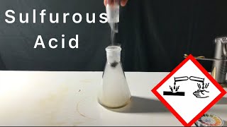 Sulfurous acid H2SO3 demonstration [upl. by Child190]