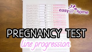 PREGNANCY TEST LINE PROGRESSION  8 DPO  17 DPO  Erika Ann [upl. by Gomez881]