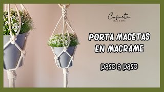 Porta macetas en 15 minutos MACRAME plantas colgantes 💐 [upl. by Airelav]