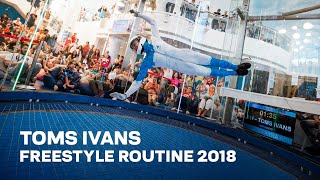 Toms Ivans WCIS 2018 Indoor Skydiving Freestyle Routine  AERODIUM [upl. by Larisa]