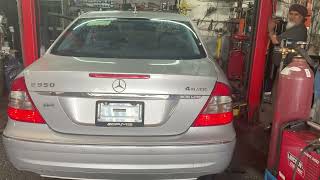 2007 Mercedes E550 straight pipes sound clip Dynomax [upl. by Illa]