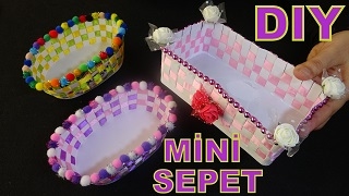 Peynir Kutusundan Mini Sepet Yapımı  DIY Mini Basket  Geri Dönüşüm [upl. by Latnahs638]