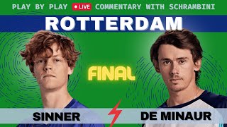 SINNER vs DE MNAUR I FINAL ATP ROTTERDAM 2024 Free Live Stream Tennis play by play commentary [upl. by Adara]