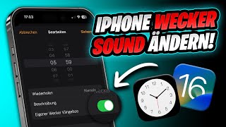 EINFACH jedes Lied als iPhone Wecker Sound ändern ✅ NEU mit iOS 16 🔥 [upl. by Ahsinwad]