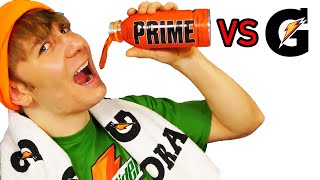 Gatorade fanboy DRINKS PRIME  Gatorade VS Prime [upl. by Enalb]