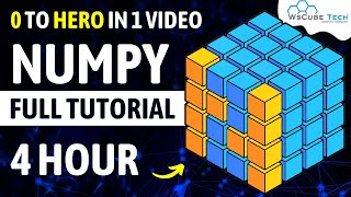 Python Numpy Full Tutorial For Beginners  Numpy Full Course in 4 Hours 🔥 [upl. by Berkeley]