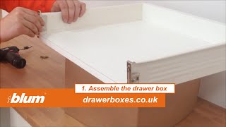 Blum Metabox  shallow replacement kitchen drawer box  1 of 3 Assemble the drawer box [upl. by Rowen]