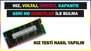 Komutlar ile Ram Bellek Tüm Özelliklerini Ögrenme  Hız Testi Yapma  Hız Voltaj Boyutu Seri No vb [upl. by Dublin]