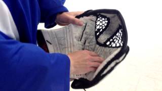 How To Break In Goalie Glove │ by How To Dangle [upl. by Lemuela]