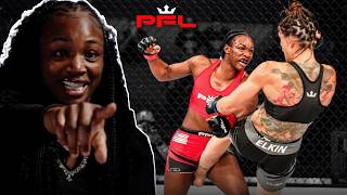 “IT’S DONE HERE” 👊  Claressa Shields REACTS To KO  PFL Reacts [upl. by Atiluj]