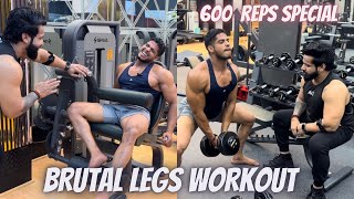 Brutal Legs Workout 600 Reps  Aj Pankaj Langda Hogaya🤣 [upl. by Olimac]