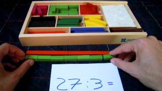 División pequeña con regletas Cuisenaire [upl. by Gregorio]