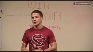 Cpl Kyle Carpenter speaks to Gamecock mens soccer [upl. by Oicapot164]