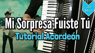 Mi Sorpresa Fuiste Tú  Calibre 50  Tutorial para Acordeón [upl. by Grosmark]