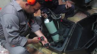 SCBA Air Cylinder Leak Test [upl. by Pittman]