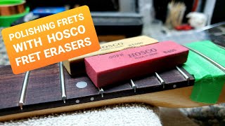 Polishing frets with Hosco fret eraser [upl. by Nivloc]