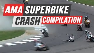 AMA Superbike Crash Compilation [upl. by Parnas]