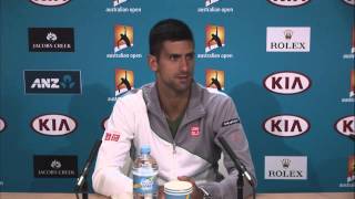 Novak Djokovic press conference  2014 Australian Open [upl. by Riegel]