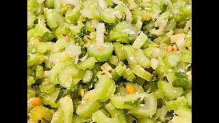 Celery stir fry recipe celery recipe in Indian style stir fry vegetables stir fried celery [upl. by Edualcnaej]