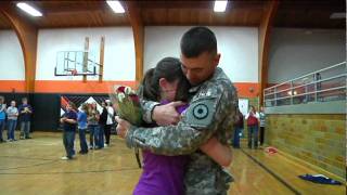 Returning Soldier Gives Daughters The Surprise Of A Lifetime [upl. by Eeralav]