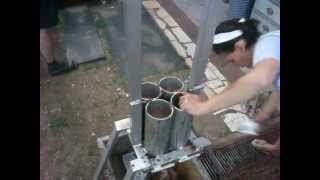 Homemade briquette press  racna presa za briketi [upl. by Eux521]