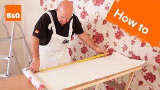 How to hang wallpaper part 3 corners amp obstacles [upl. by Aylmer]