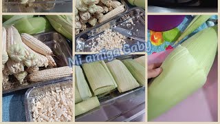 Cómo hacer unos deliciosos tamalitos de elote paso a paso y de manera fácil Mi amiga Gaby [upl. by Camala]