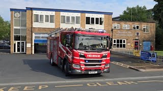 CREW ARRIVING Wellington Retained Pump Turnout  Shropshire Fire amp Rescue Service [upl. by Aenaj961]