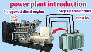 1 megawatt diesel engine power plant440v convert 11kv diesel engine with Step Up transformer [upl. by Kirk424]